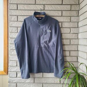 'The North Face' flash dry grey quarter zip fleece pullover sweater men's L